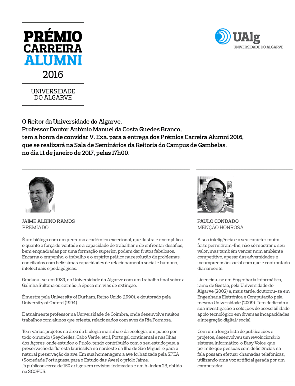 Alumni Career Award Ceremony Poster
